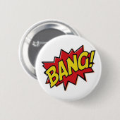 Comic Books Superheld Bang Button (Voorkant /achterkant)