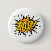Comic Books Superheld Zap Button (Voorkant)