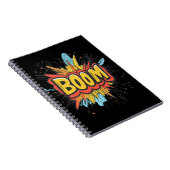 Comic boom graphics kleuren woord. notitieboek (Rechterzijde)