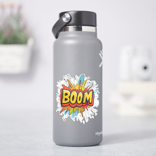 Comic boom graphics kleuren woord. sticker