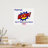 Comic Boom! Haat is geen welkom Poster (Keuken)