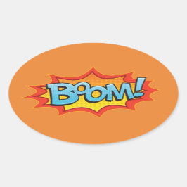 Comic Boom! Ovale Sticker