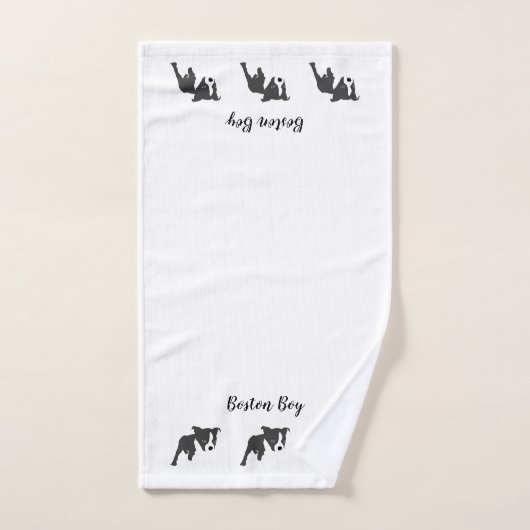 Comic Boston Terrier Boston Boy  Bad Handdoek (Handdoek)