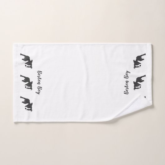 Comic Boston Terrier Boston Boy  Bad Handdoek (Handdoek)