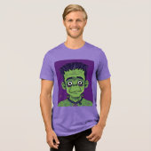 Comic Boy Frankenstein Triblend T-shirt (Voorkant volledig)