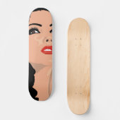 Comic Brunette Skateboard (Voorkant)