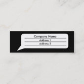 Comic Bubble Mini Visitekaartje (Achterkant)