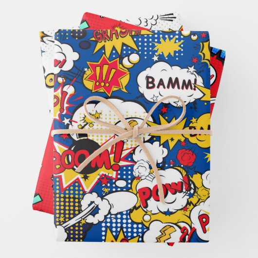 Comic Bubbles Inpakpapier Vel (In situ)