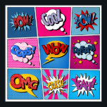 Comic Bubbles set. Expressies Bom, Cool, Pow, Oop Poster<br><div class="desc">Comic Bubbles set. Expressions Bom,  Cool,  Pow,  Oeps,  Wow,  Dream,  Omg,  Crash,  Ja. Halftone achtergrond. Pop Kunst illustratie pop,  kunst,  komiek,  bubble,  cool,  grafisch ontwerp,  woord,  boek,  pow,  cartoon,  wow,  spraak,  achtergrond,  lijst,  element,  element,  retro,  titel,  droom,  vorm,  vintage,  illustratie,  retro, </div>