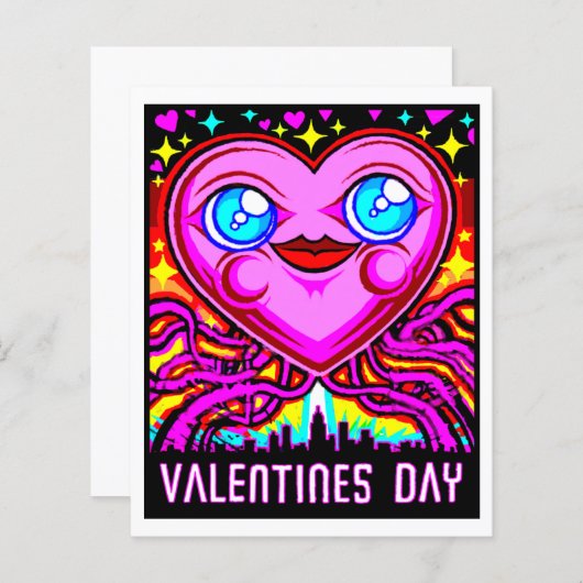 Comic Card #2534 Valentijnsdag Kunstprint (Voorkant / Achterkant)