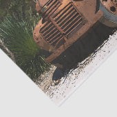 Comic Cartoon Rusty oude vrachtwagen buiten Austra Tissuepapier (Detail)