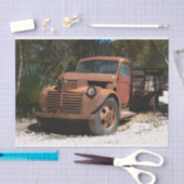 Comic Cartoon Rusty oude vrachtwagen buiten Austra Tissuepapier (Craft)