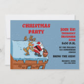 Comic cartoon Santa Claus kerst Kaart (Voorkant)