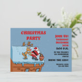 Comic cartoon Santa Claus kerst Kaart (Staand voorkant)