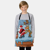 Comic cartoon Santa Claus kerst Schort (Gedragen)