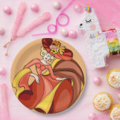 Comic Chic Dancer Character Jubileum Papieren Bordje (Feest)