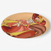 Comic Chic Dancer Character Jubileum Papieren Bordje (Gekanteld)