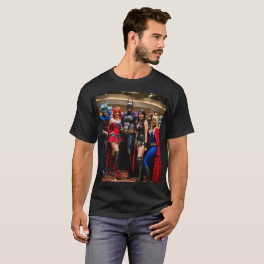 : "Comic Con Crew: Mannen T-shirt (Voorkant volledig)