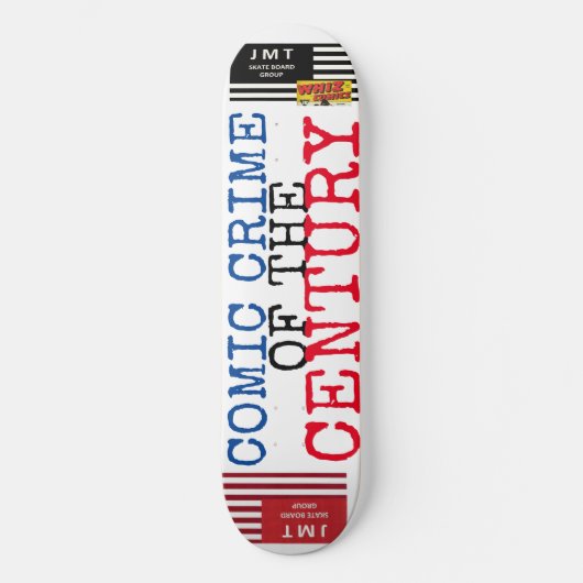 COMIC CRIME OF DE EEUW 8 1/2" Skateboarddek Persoonlijk Skateboard (Voorkant)