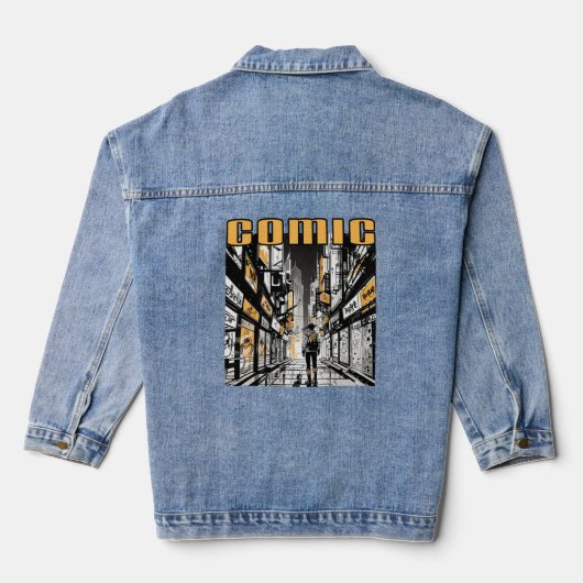 Comic Denim Jacket (Achterkant)