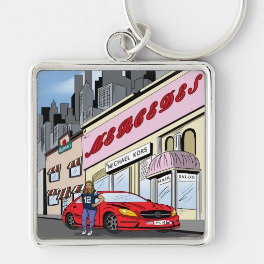 Comic Design van de Commissie Sleutelhanger (Voorkant)