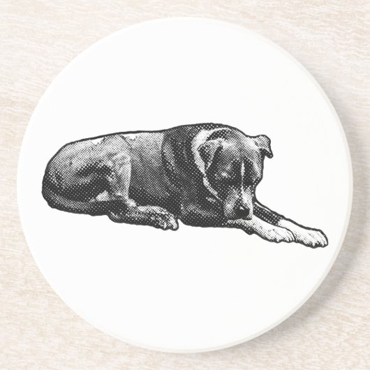 Comic-Dot Paws Coasters Zandsteen Onderzetter (Voorkant)