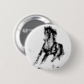 Comic Drawing Horse Ronde Button 5,7 Cm (Voorkant /achterkant)