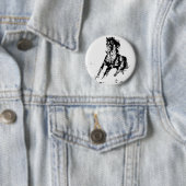 Comic Drawing Horse Ronde Button 5,7 Cm (In situ)