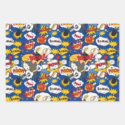 Comic Drawing patroon Inpakpapier Vel (Voorkant 3)