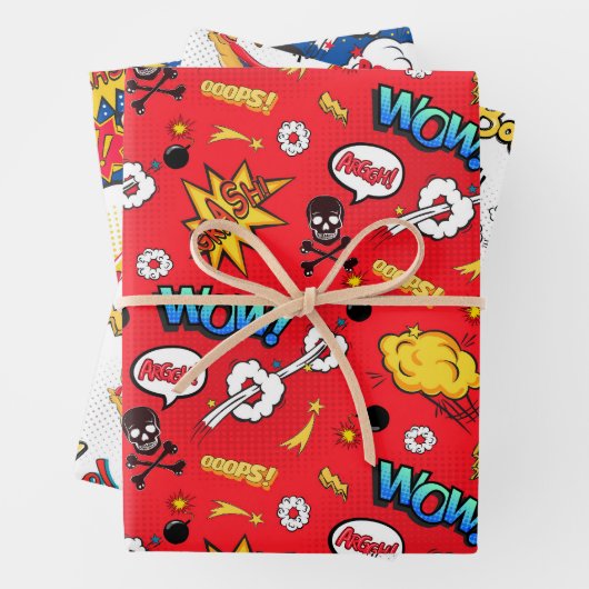 Comic Drawing patroon Inpakpapier Vel (In situ)