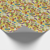 Comic Elements Kleurrijke Patroon Cadeaupapier (Hoek)