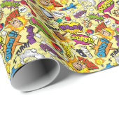 Comic Elements Kleurrijke Patroon Cadeaupapier (Rol Hoek)
