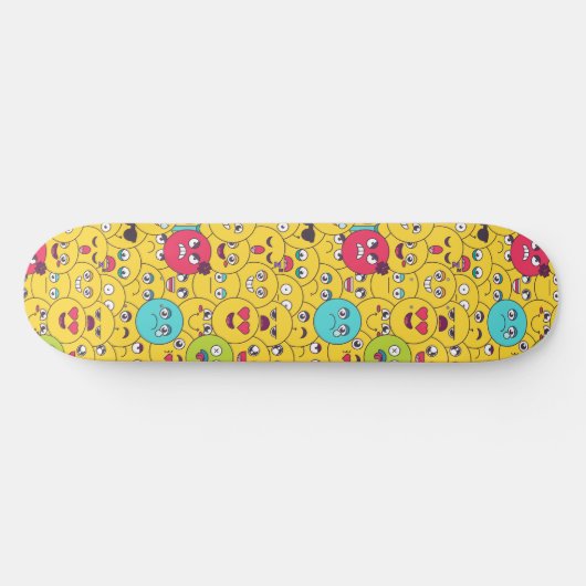 Comic Emoji Persoonlijk Skateboard (Horizontaal)