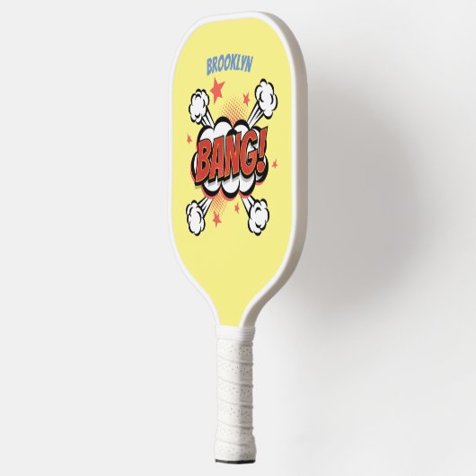 Comic explosion callout typografie kunst pickleball paddle (Links)