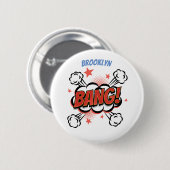 Comic explosion callout typografie kunst ronde button 5,7 cm (Voorkant /achterkant)