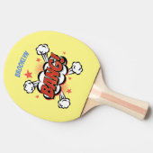 Comic explosion callout typografie kunst tafeltennisbatje (Zijkant)