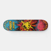 Comic Explosion Pop Art - Bold 'Boom!' & 'Kapow!' Persoonlijk Skateboard (Horizontaal)