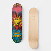 Comic Explosion Pop Art - Bold 'Boom!' & 'Kapow!' Persoonlijk Skateboard (Voorkant)