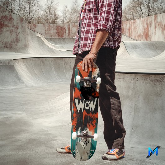 Comic Explosion Pop Art Skateboard - Bold 'WOW!'