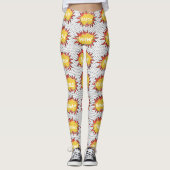 Comic Explosive Text Bubbles Patroon Leggings (Voorkant)