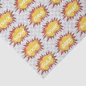 Comic Explosive Text Bubbles Patroon Tissuepapier (Detail)