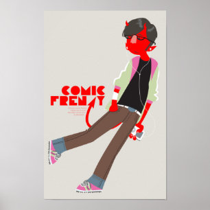 Comic Frenzy Devil Boy Poster