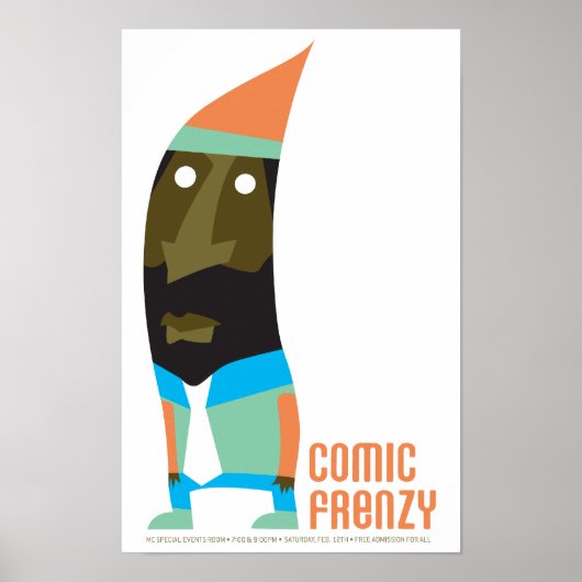 Comic Frenzy Gnome Poster (Voorkant)