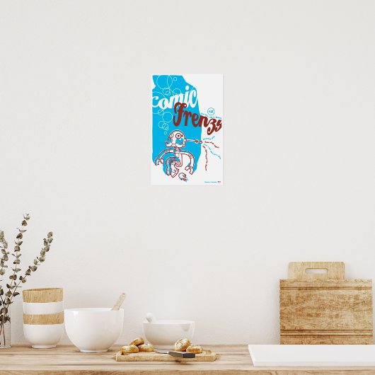 Comic Frenzy Robot Poster (Keuken)