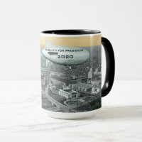 Comic GARCETTI FOR PRESIDENT BLIMP OVER WASHINGTON