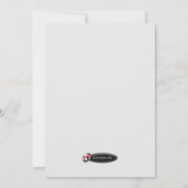 Comic gescheurd papier rode verjaardagsuitnodiging kaart (Achterkant)