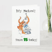 Comic Ginger Cat Holy Makreel, Kaart voor de 15e v (Voorkant)