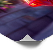 Comic Girl beroemd gemaakt door Small Hand Dragon  Poster (Hoek)