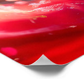 Comic Girl dansen met kersenbloesems in maart Poster (Hoek)