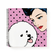 Comic Girl met Bichon Frise-laptop